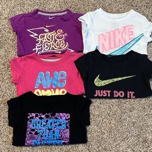 Nike Kids Graphic T-Shirts - Black, Pink, Purple, White